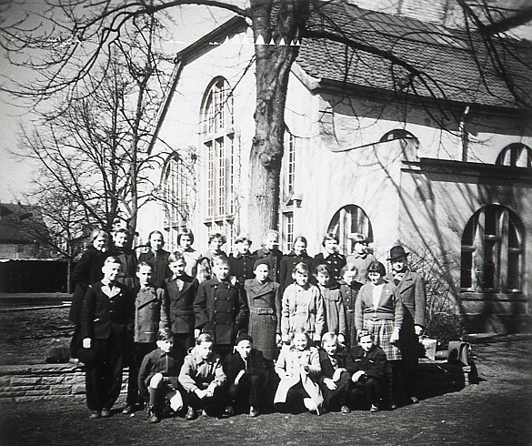 Klassenfoto der Volksschule Hohwisch, 1950er Jahre
